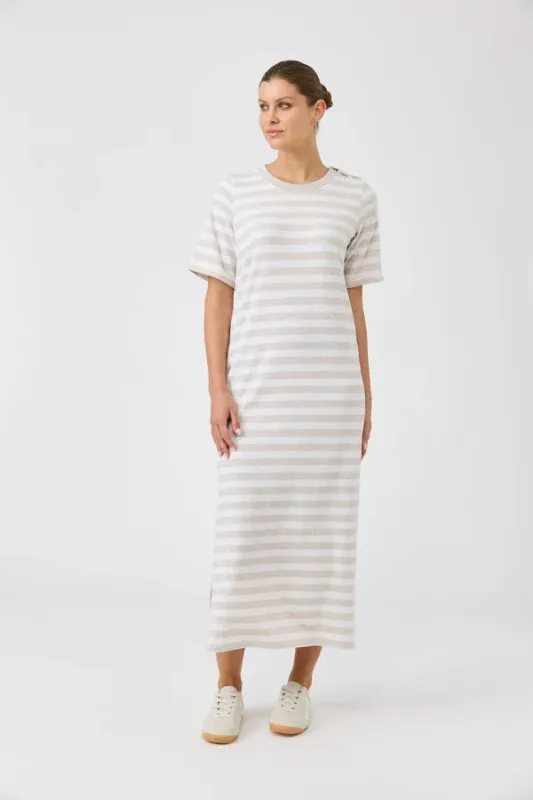 Eb &amp; Ive | Studio Stripe T Shirt Dress | Stone