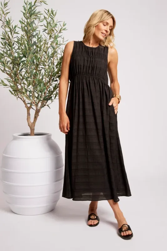 Eb &amp; Ive | Sovana Ruched Maxi Dress | Black