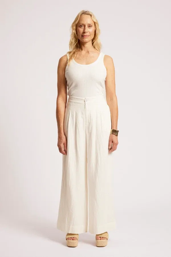 Eb &amp; Ive | Cove Palazzo Pant | White