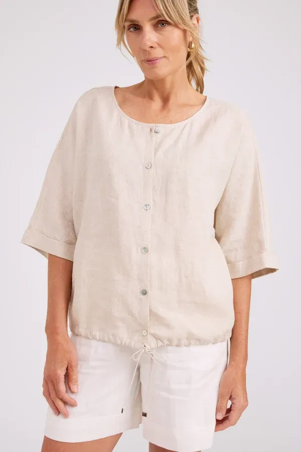 Eb &amp; Ive | Studio Button Top/Jacket | Tusk