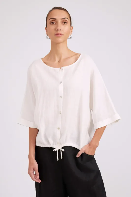 Eb &amp; Ive | Studio Button Top/Jacket | White