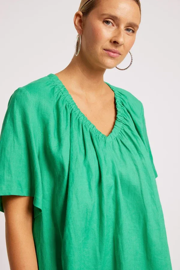 Eb &amp; Ive | Cove Relaxed Top | Jade | One size