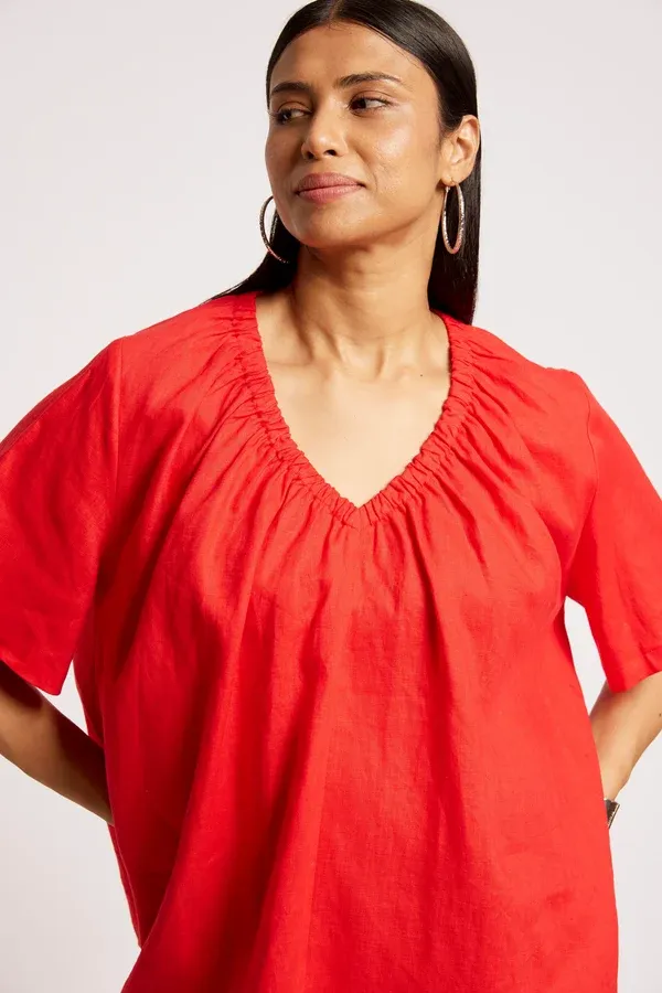 Eb &amp; Ive | Cove Relaxed Top | Aperol | One size