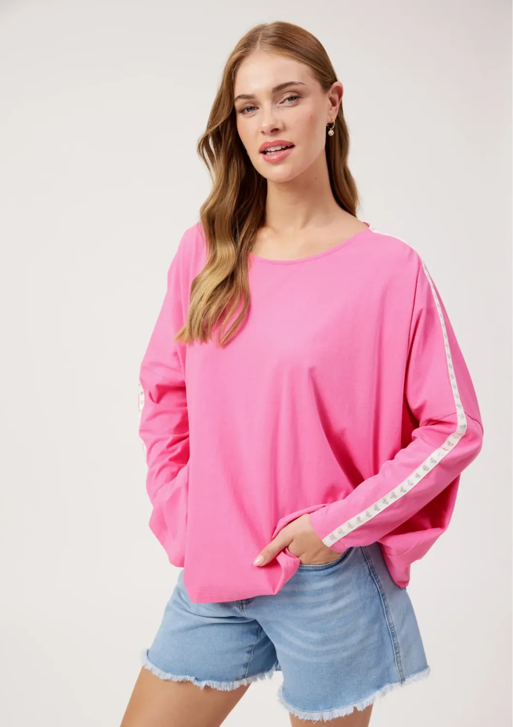 Haven | Elba Heart Long Sleeve Tshirt | Pink