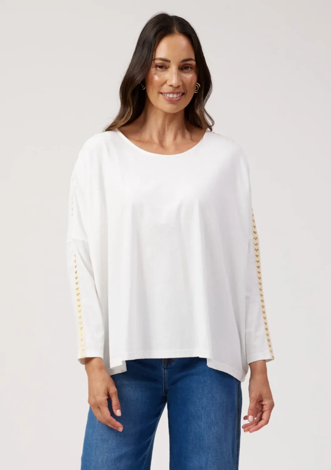 Haven | Elba Heart Long Sleeve Tshirt | White