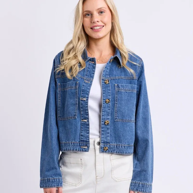 Elm | Essie Denim Jacket | Mid Blue Wash