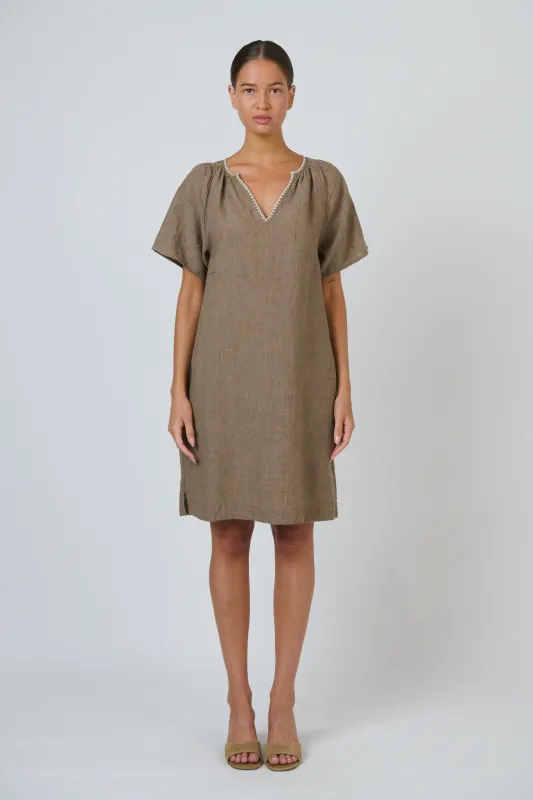 Naturals By Olive et Julie | Linen Dress | Agate