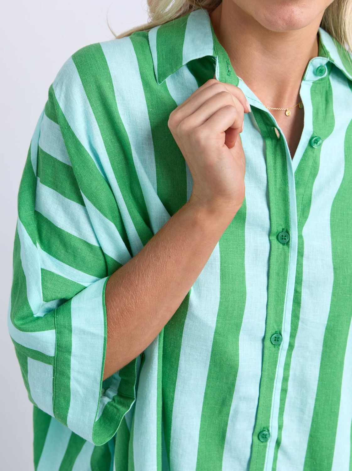 Elm | Palermo Stripe Shirt | Green