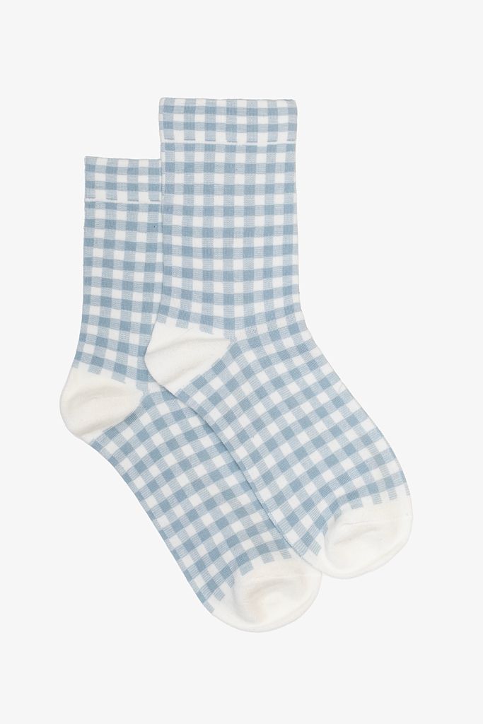 Antler | Gingham Sock | Blue