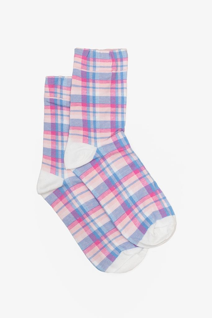 Antler | Bubblegum Check Sock