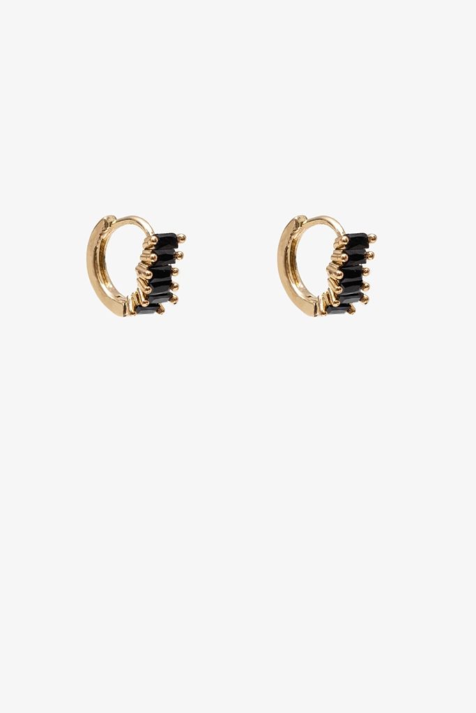 Antler | Obsidian Huggie | Gold