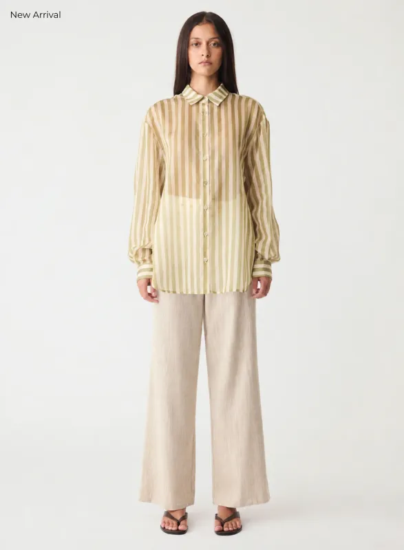 Esmaee | Sahara Shirt | Sage Stripe