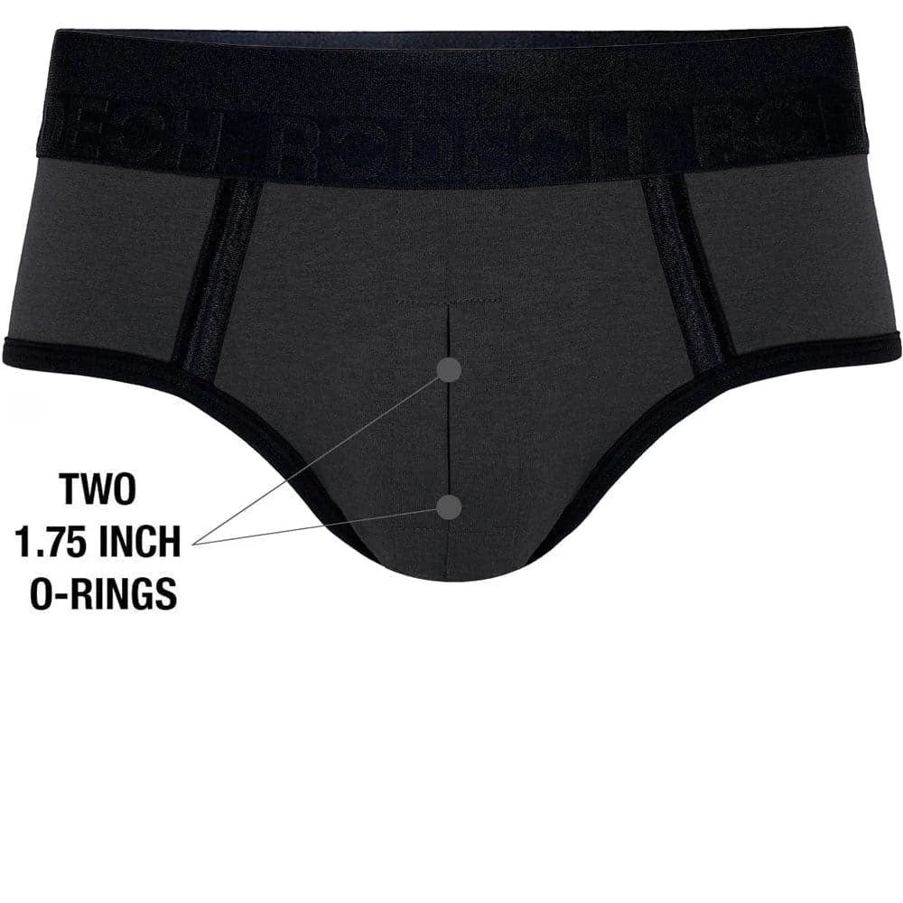 RodeoH Duo Brief+ Harness - Gray/Black, Size: XS