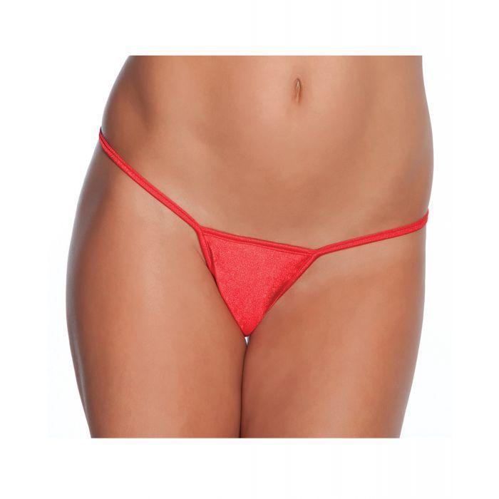 Low Rise Lycra G-String - Red, Size: s-m
