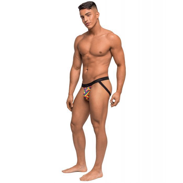 Pride Fest Contoured Pouch Rainbow Jock, Size: S/M