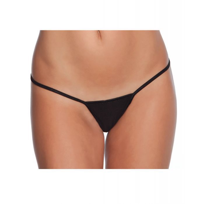 Low Rise Lycra G-String - Black, Size: s-m