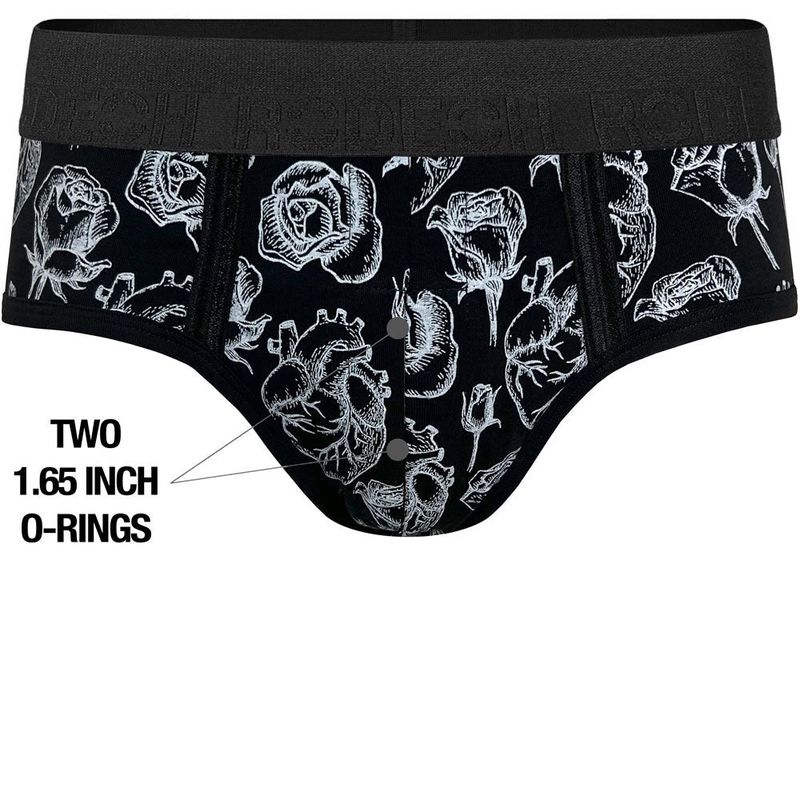 RodeoH Duo Brief+ Harness - Hearts &amp; Roses