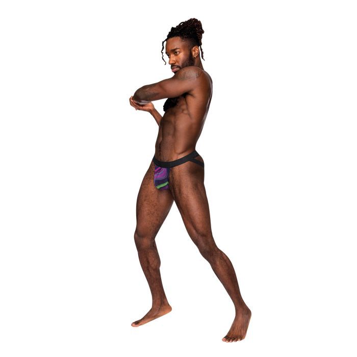 Galactic Sheer Poly Spandex Strappy Ring Jockstrap