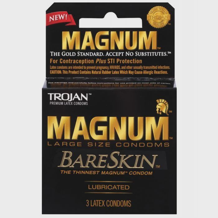 Trojan Magnum Bareskin Condoms - Pack of 3
