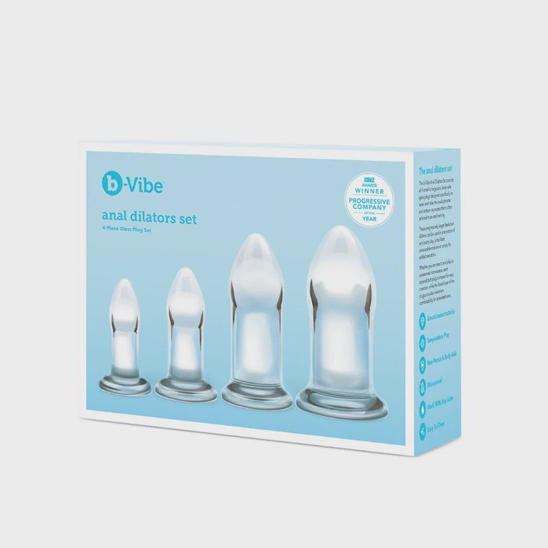 B-Vibe Glass Anal Dilator Set (Online exclusive)