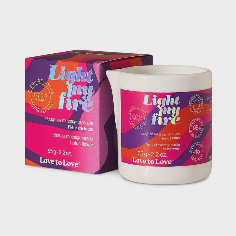 Light My Fire Sensual Massage Candle - Lotus Flower