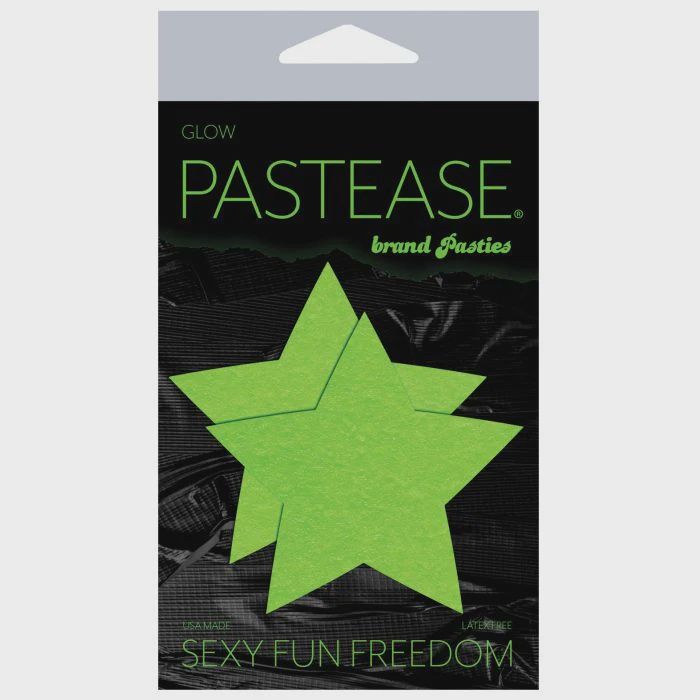 Pastease Glow in the Dark Green Star Pasties