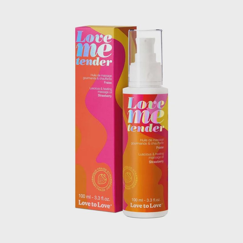 Love Me Tender Luscious &amp; Warming Massage Oil - Strawberry