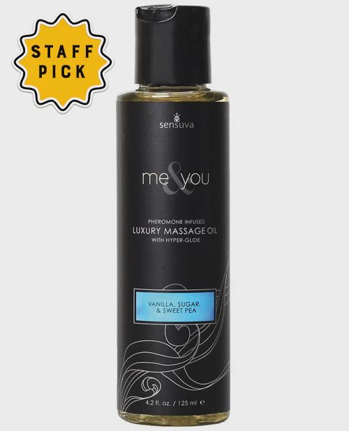 Sensuva Me &amp; You Phermone-Infused Massage Oil - Vanilla Sweet Pea