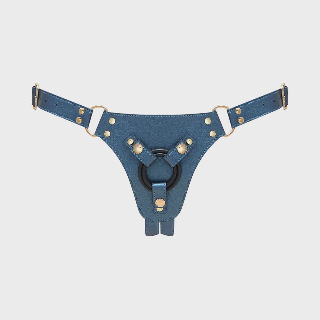 Strap-On-Me Generous Leatherette Harness - Blue