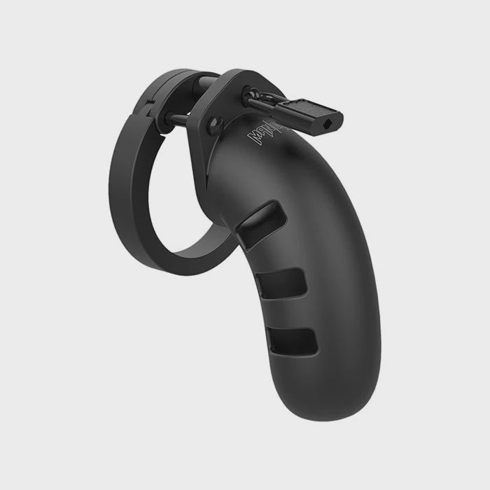 Man Cage Chastity 4.5&quot; Cock Cage Model 21 - Black (Online exclusive)
