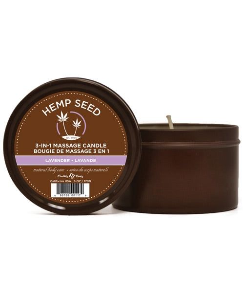Earthly Body Hemp Massage Candle - Lavender
