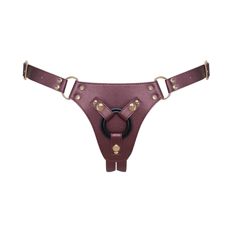 Strap-On-Me Generous Leatherette Harness - Aubergine
