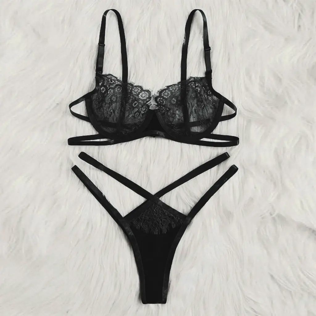 Mapale Sweetheart Black Lace Bra &amp; Panty Set