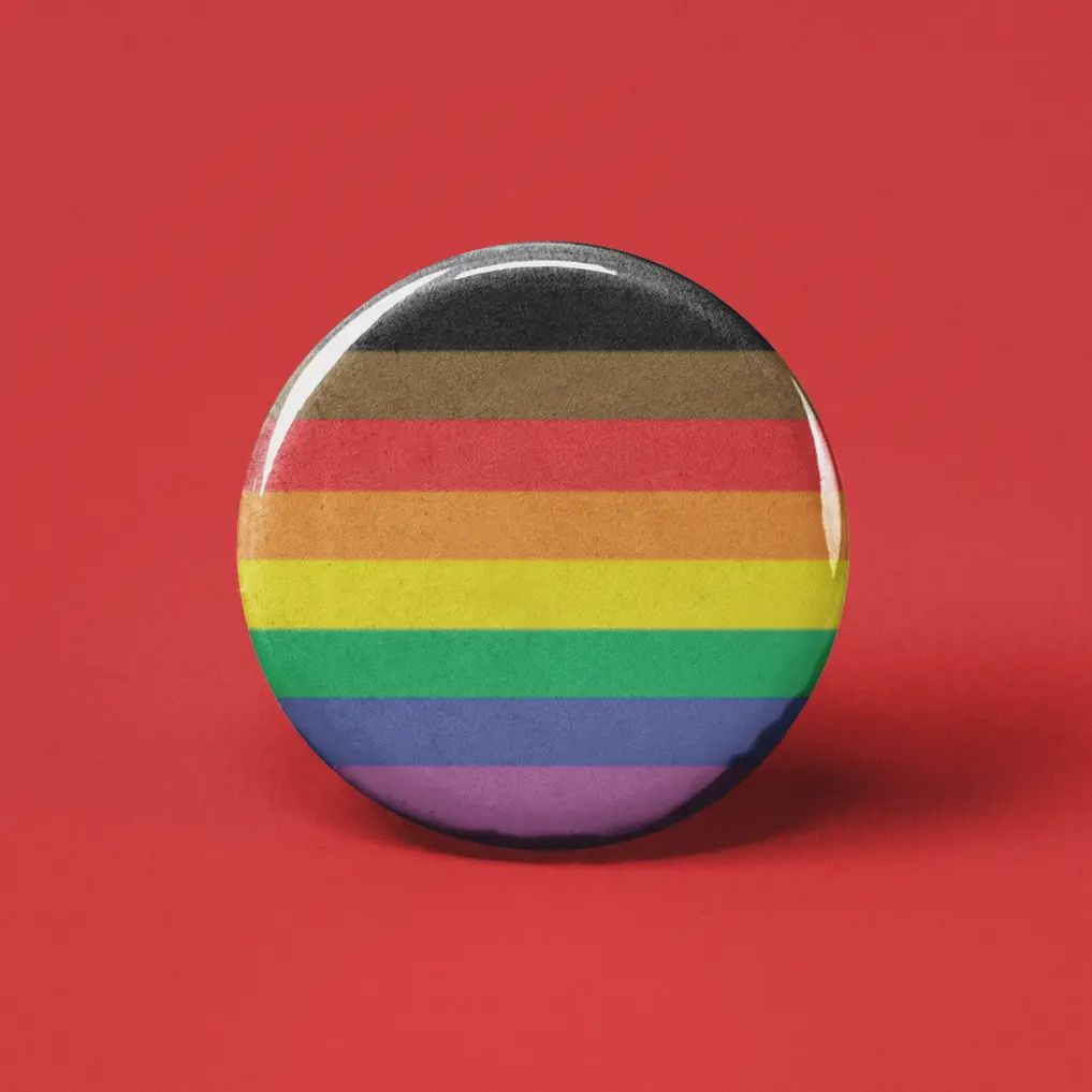 POC Rainbow Pride Flag Button