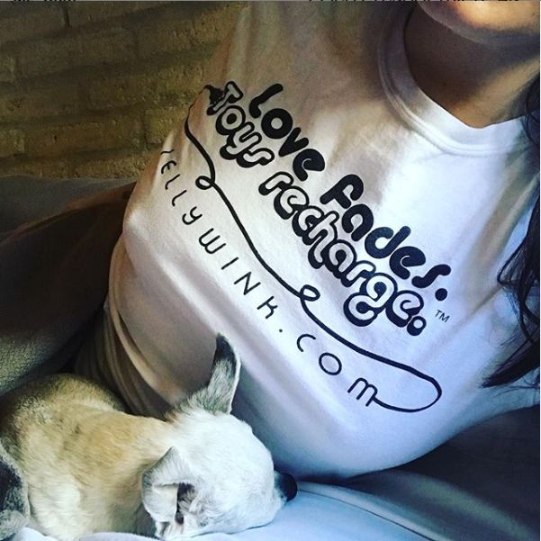 Jellywink &quot;Love Fades. Toys Recharge.&quot; T-shirt