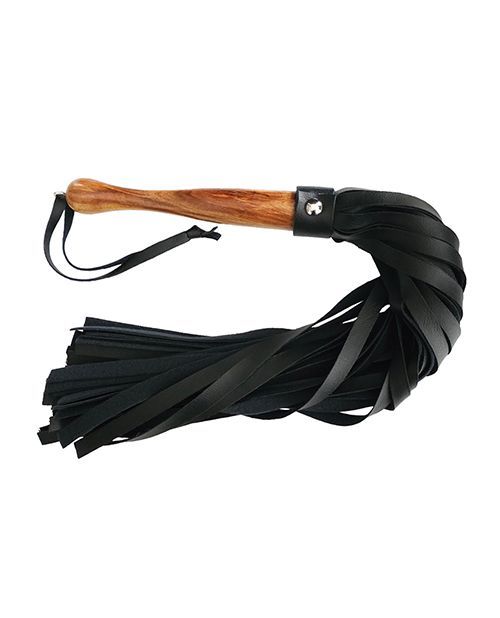 Fetish Play Vegan Flogger with Wood Handle