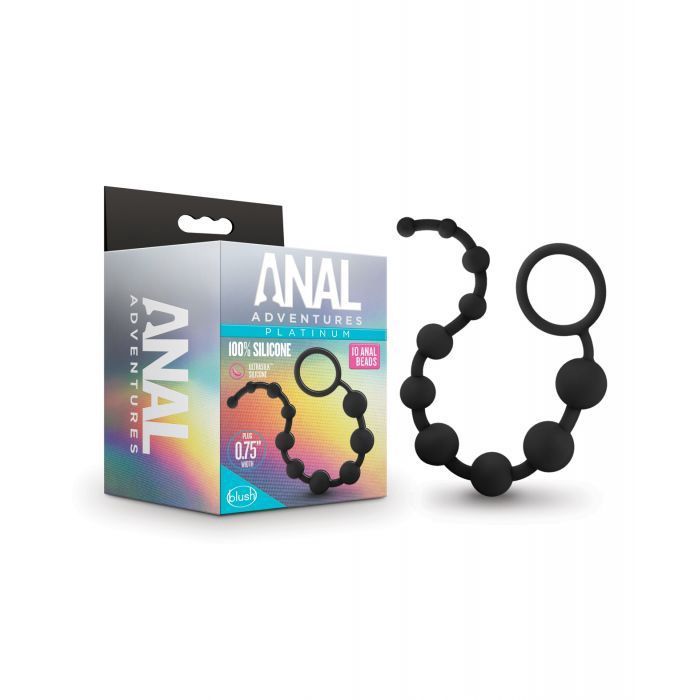 Anal Adventures Platinum Silicone 10 Anal Beads
