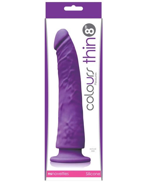 Colours Thin 8in Dildo, color: Purple