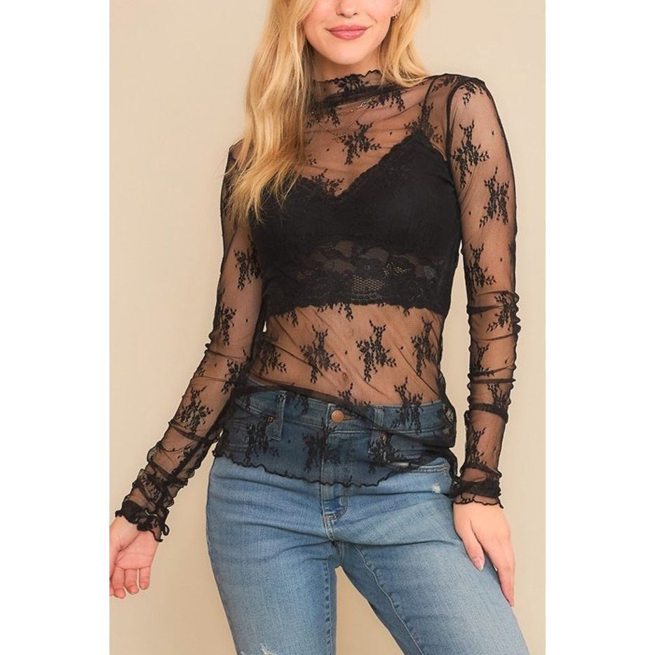 Black Lace Long Sleeve