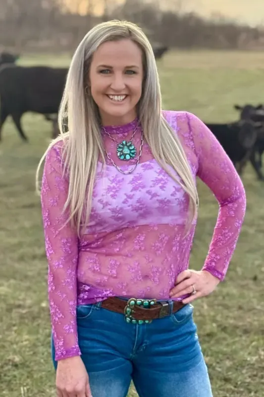 Purple Lace Long Sleeve