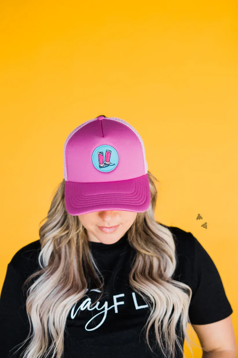 Pink Boot Hat
