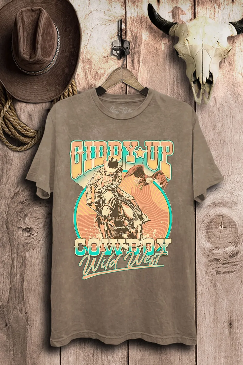 Brown Giddy Up Tee X-Large