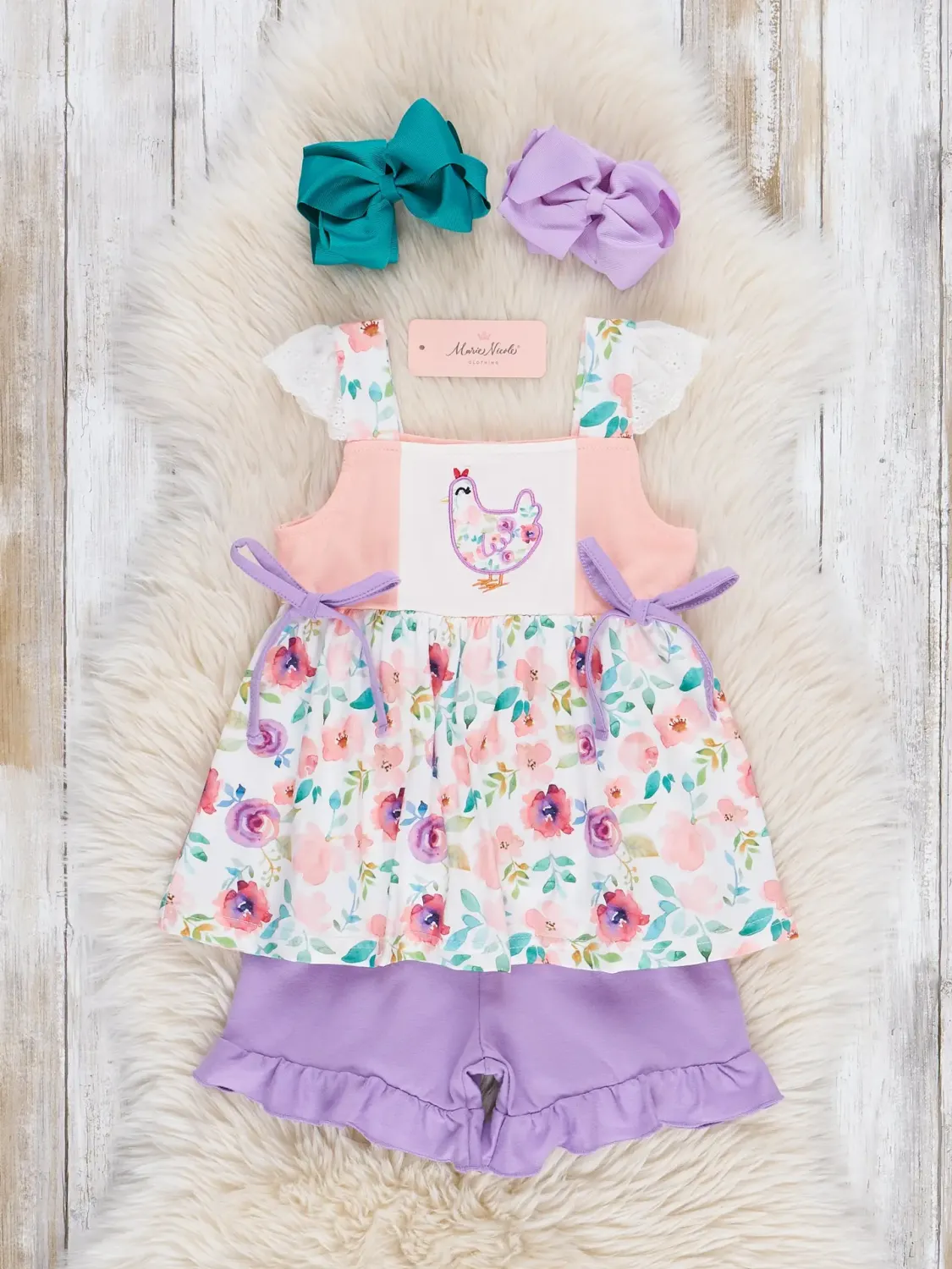 Rosy Chickens Ruffle Outfit