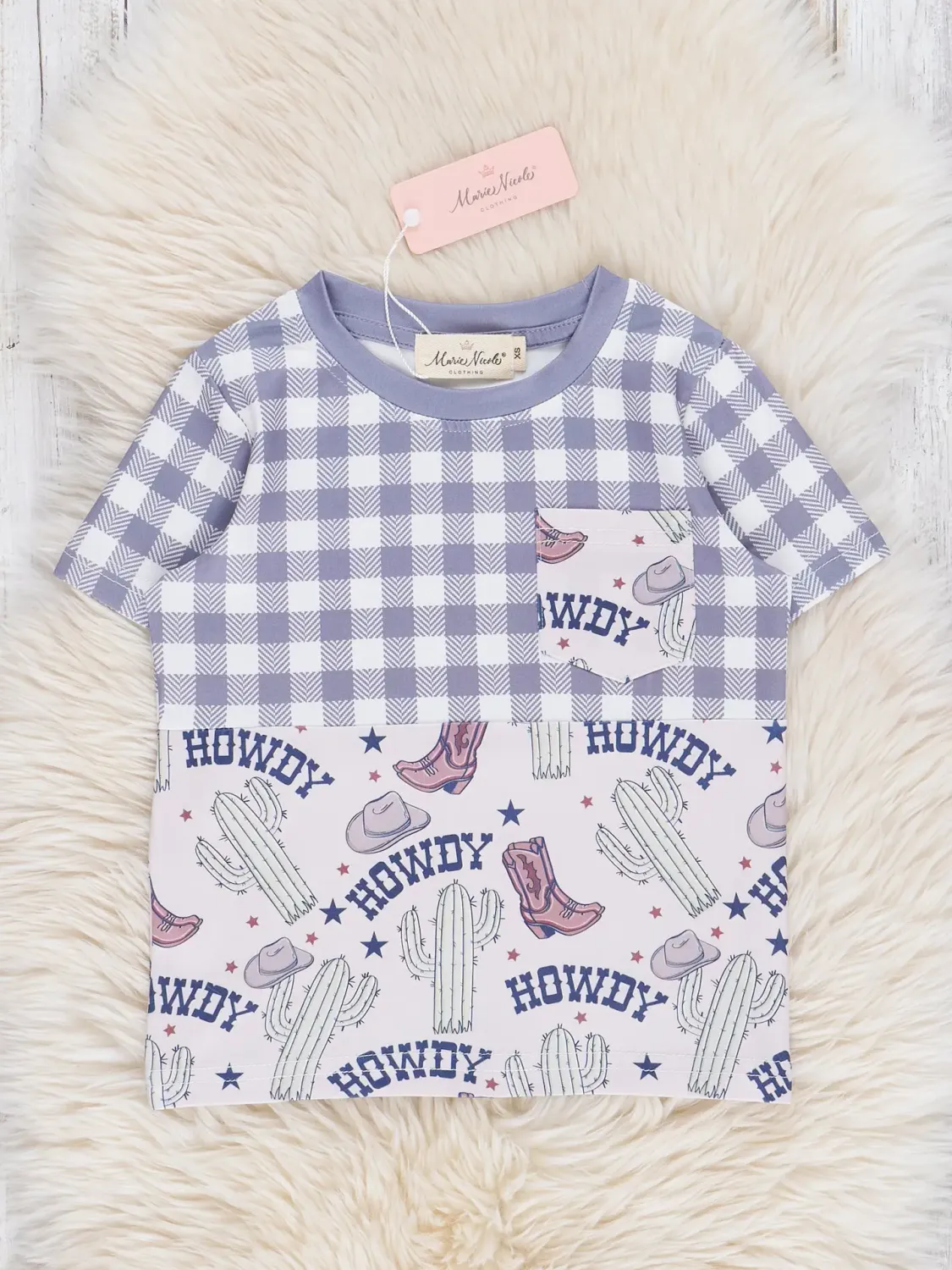 Grey Gingham Howdy Shirt