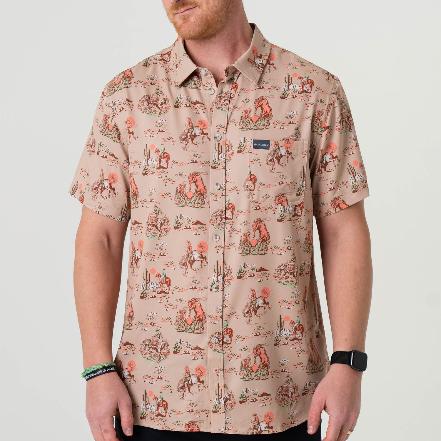 Cowboy Up Performance Button Up