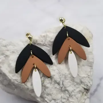 Leaf Polymer Clay Earrings