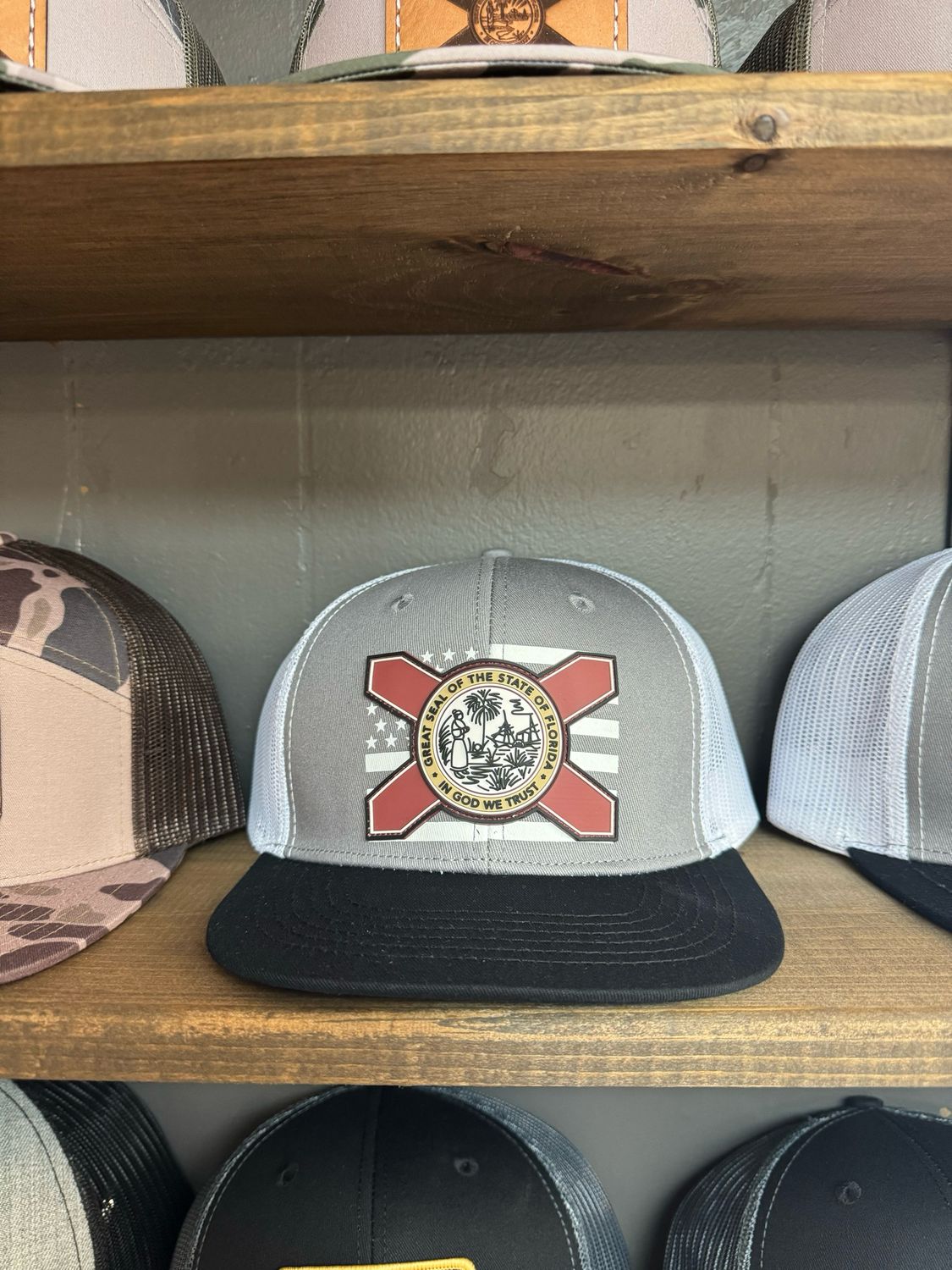 Gray Florida Flag Hat