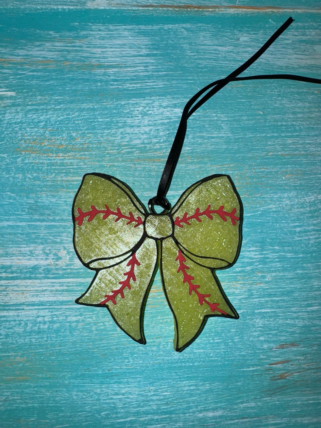 Softball Bow- Mahogany Coconut 