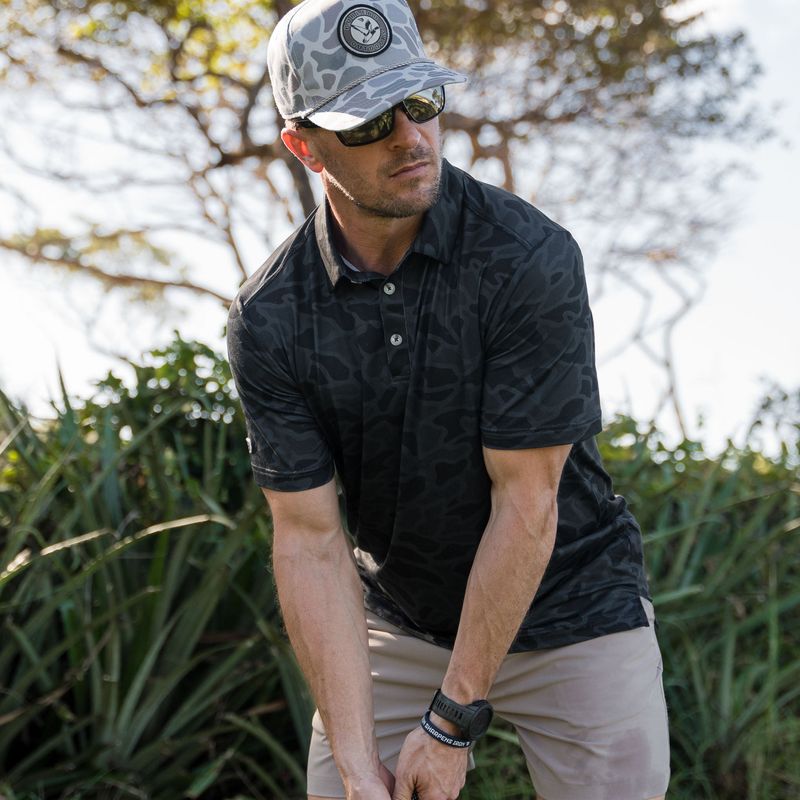 Black Camo Performance Polo 