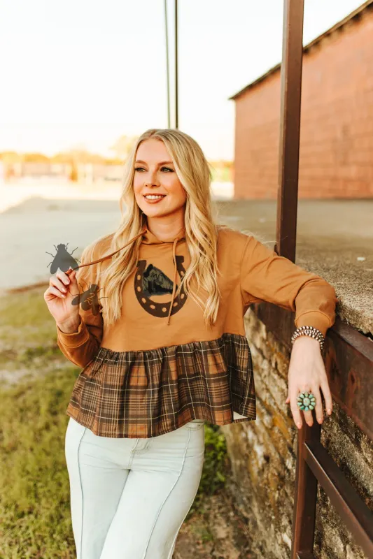 Horseshoe Angus Plaid Hoodie